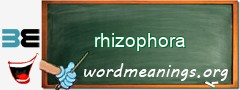 WordMeaning blackboard for rhizophora